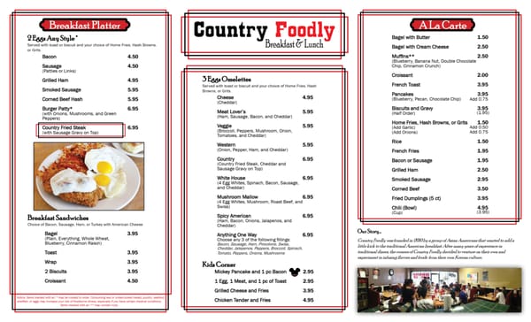 Country Foodly menu 6
